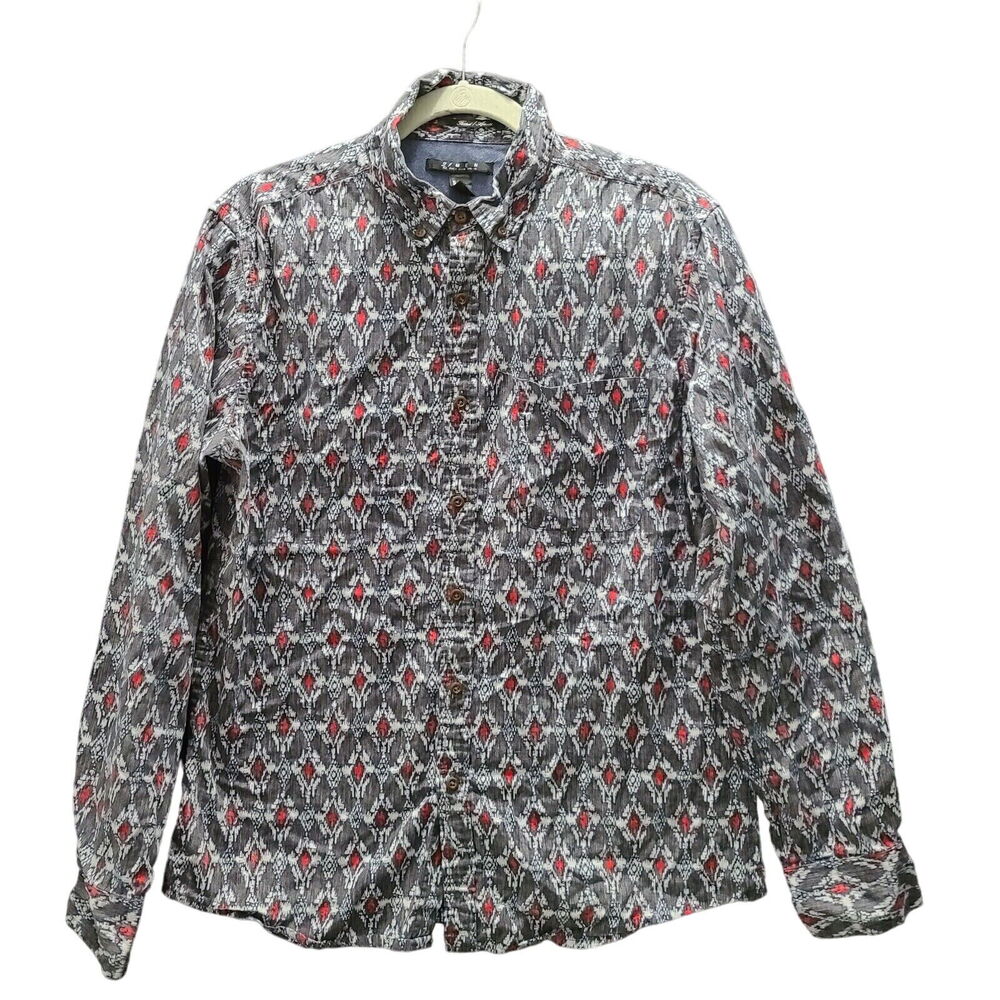 21 Men Mens Button Up Shirt Multicolor Size Large 100% Cotton Long Sleeve Collar